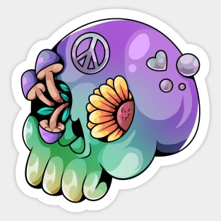 mashroom skull Sticker